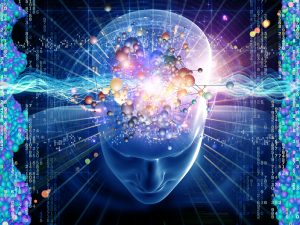 Top of brain with dna