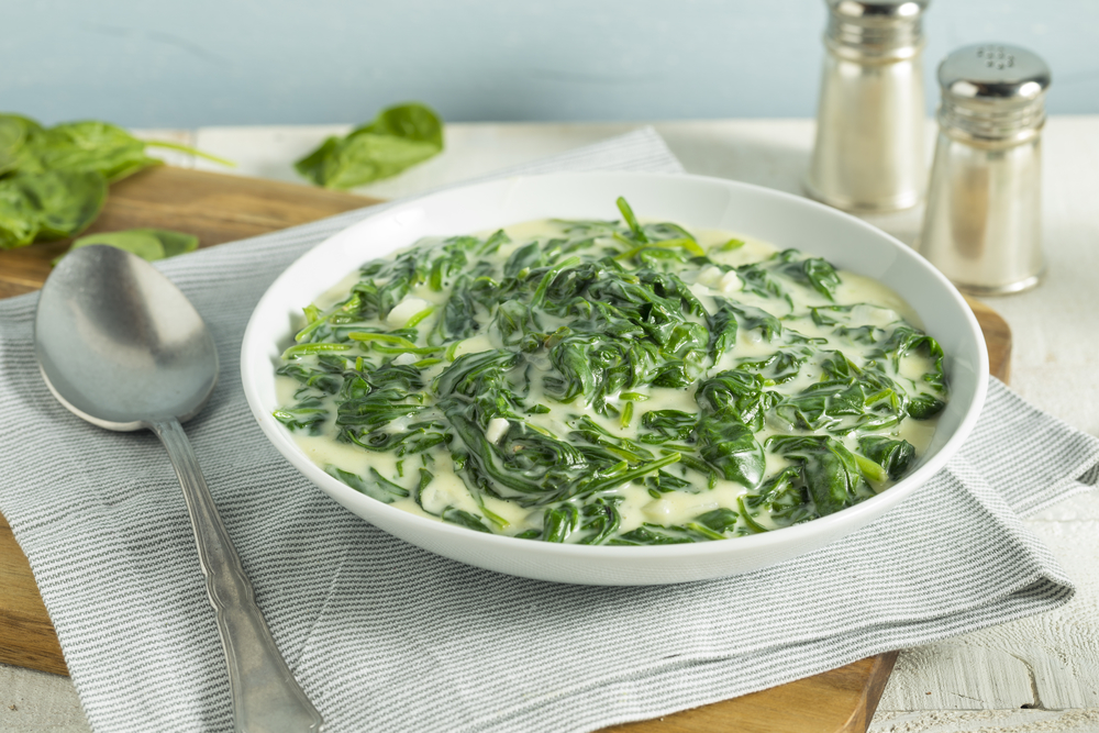 Read more about the article Creamed Shiitake Spinach with Manchego