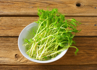 Pea greens are like lettuce