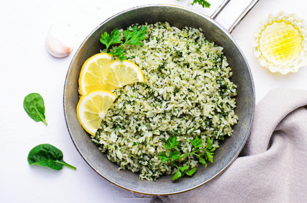 Delicious Buttery Lemon Spinach Risotto Suzy Cohen, RPh offers