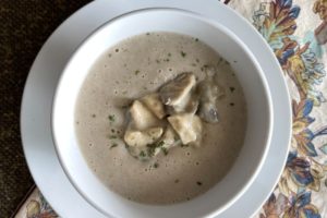 Homemade cream of mushroom soup