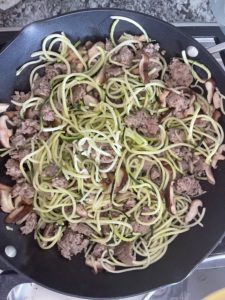 Sausage with Zucchini Noodles