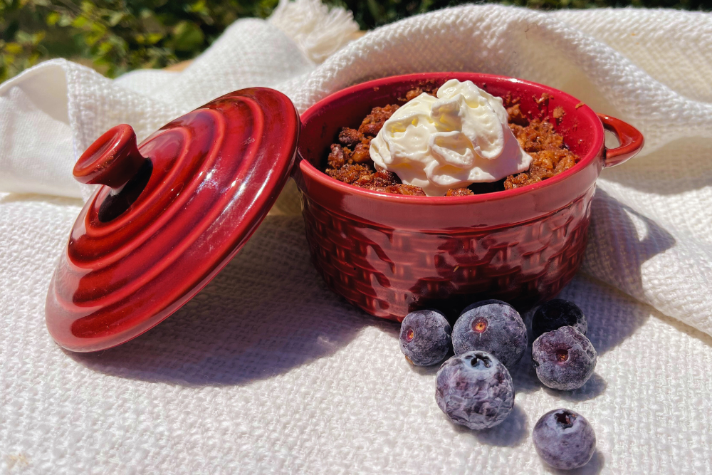 Read more about the article Air Fryer Blueberry Crumble
