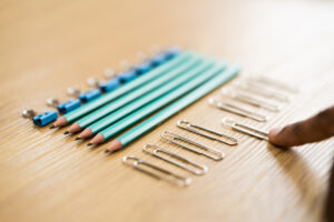 Image of pencils and paper clips for OCD
