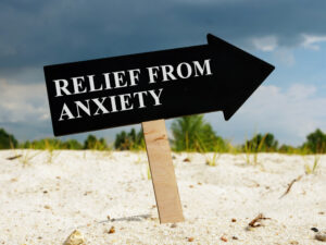 image of arrow that says relief from anxiety