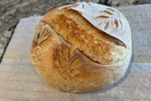 Sourdough bread loaf that I made