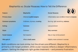 Blepharitis vs ocular rosacea
